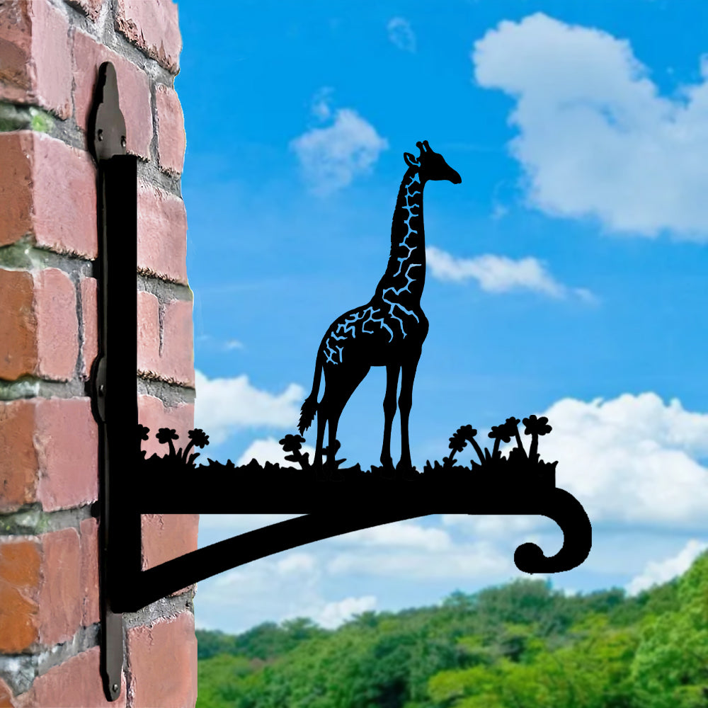 Giraffenförmiger Metall Pflanzenständer mit Halter