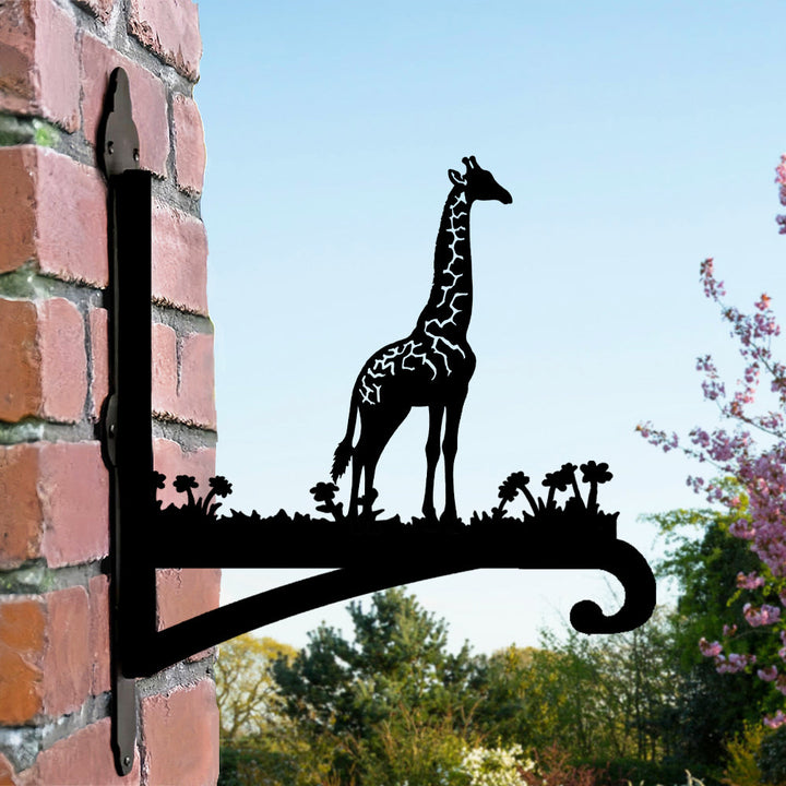 Giraffenförmiger Metall Pflanzenständer mit Halter