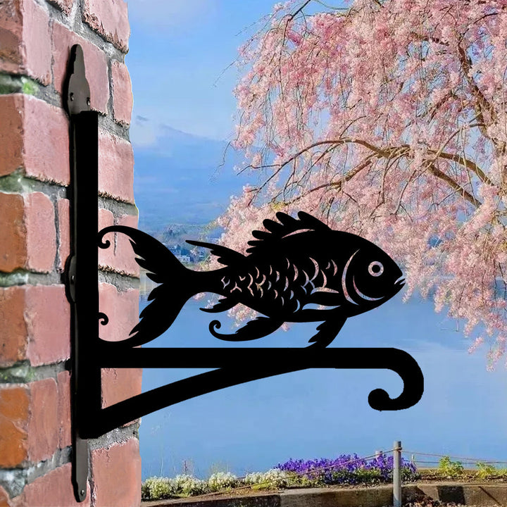 Koi-Fisch Metall Pflanzenständer mit Halterung