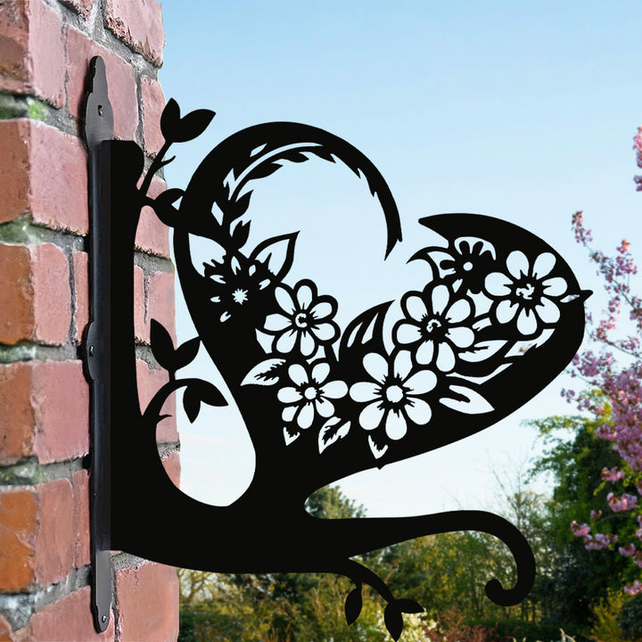 Metall Pflanzenständer mit Bügel im Blumen- und Herzdesign
