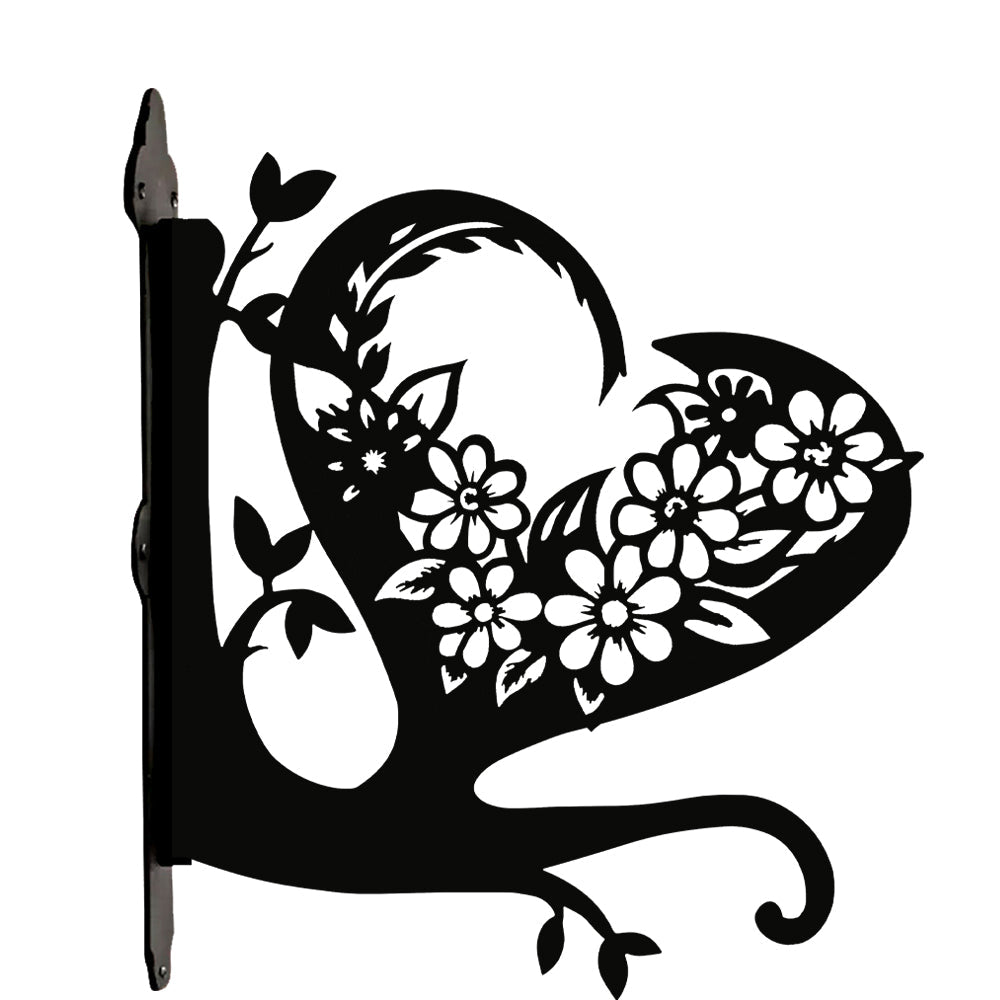 Metall Pflanzenständer mit Bügel im Blumen- und Herzdesign