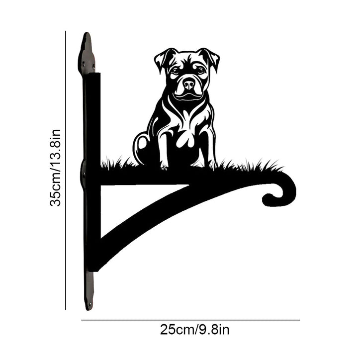 Metall Pflanzenständer mit hängender Halterung im Staffordshire Bull Terrier Design