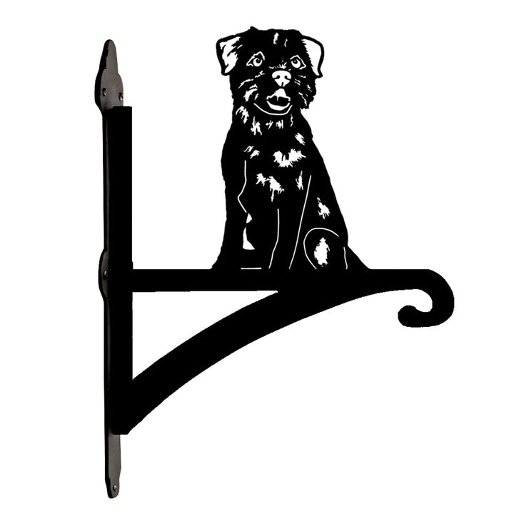 Metall Pflanzenständer mit Border Terrier Design