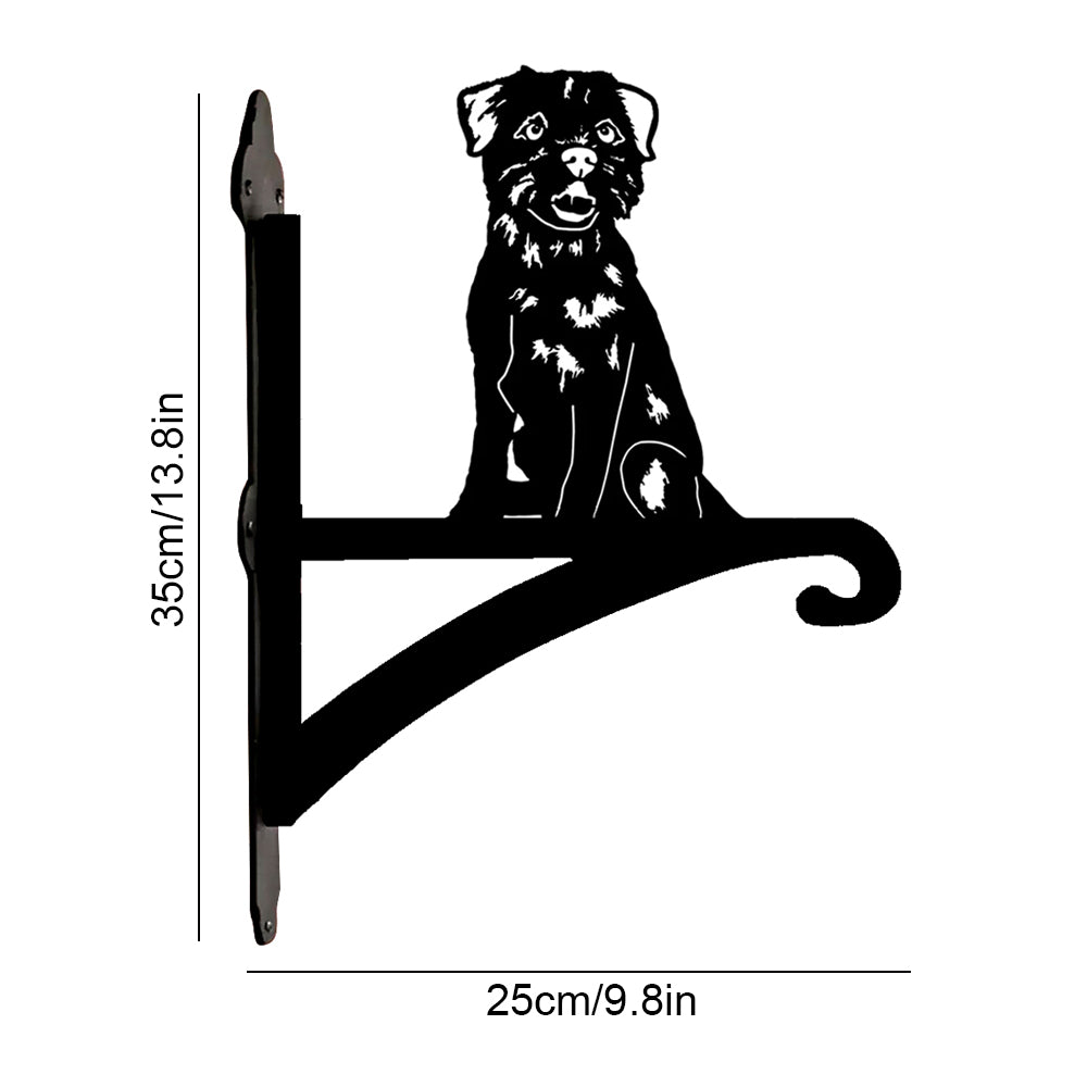 Metall Pflanzenständer mit Border Terrier Design