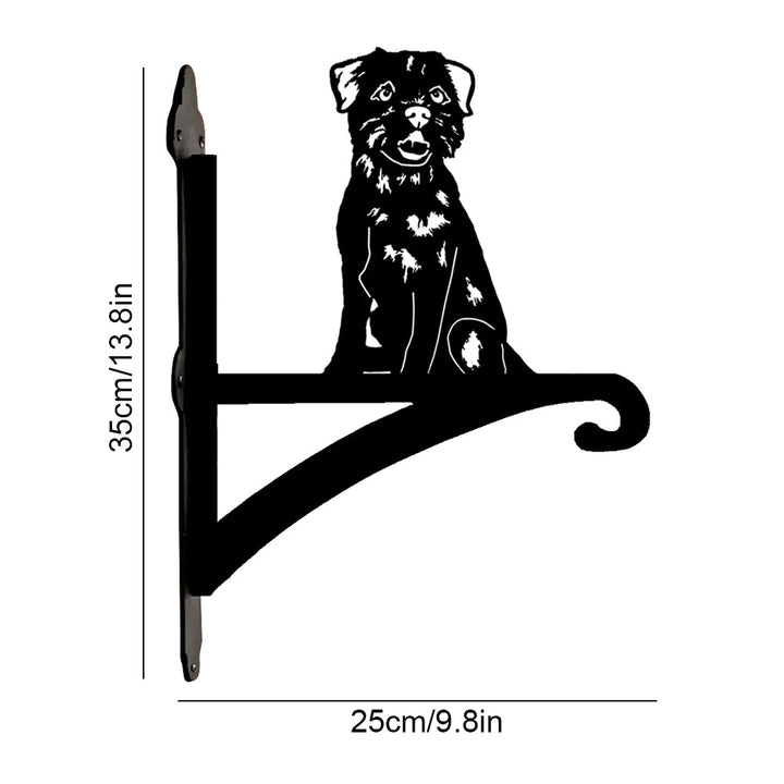 Metall Pflanzenständer mit Border Terrier Design