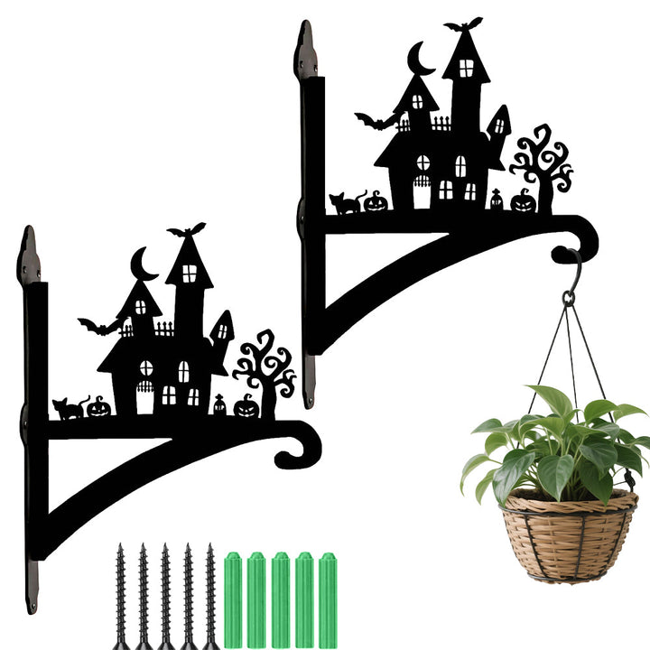 Metall Pflanzenständer mit Spukschloss Design