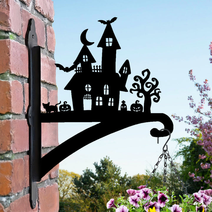 Metall Pflanzenständer mit Spukschloss Design