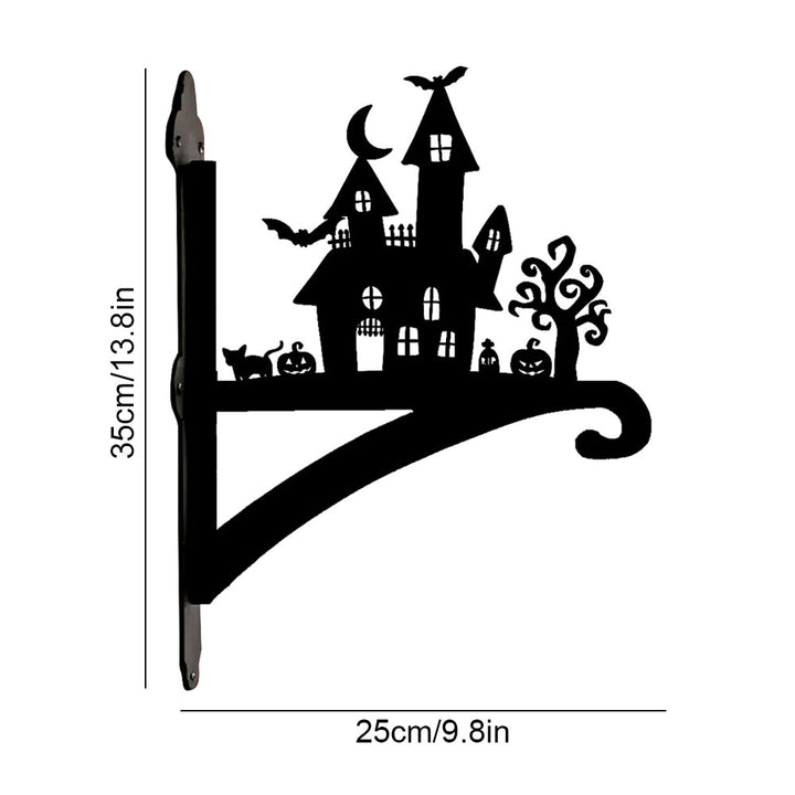 Metall Pflanzenständer mit Spukschloss Design