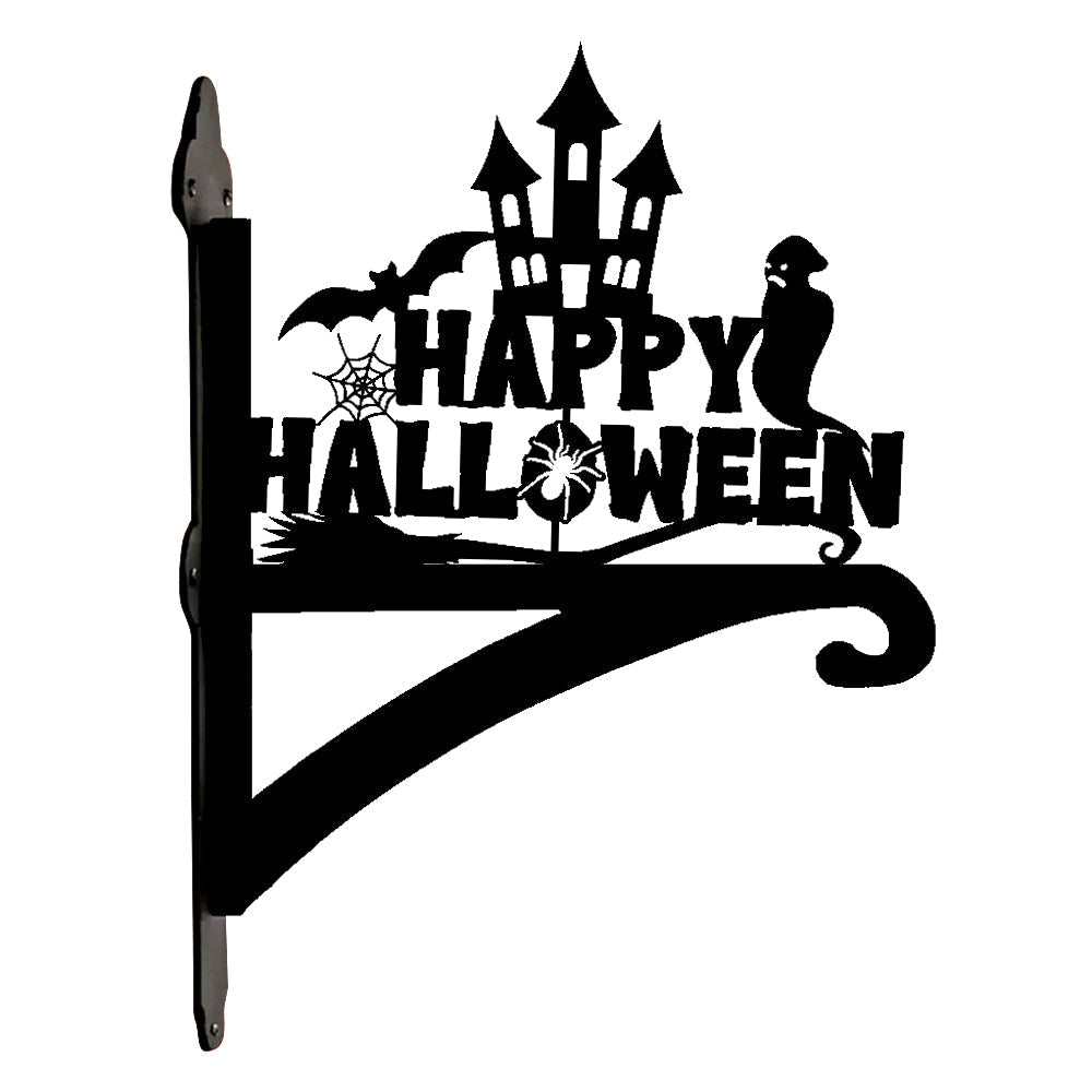 Fröhlicher Halloween Metall Pflanzenständer mit Hängebügel