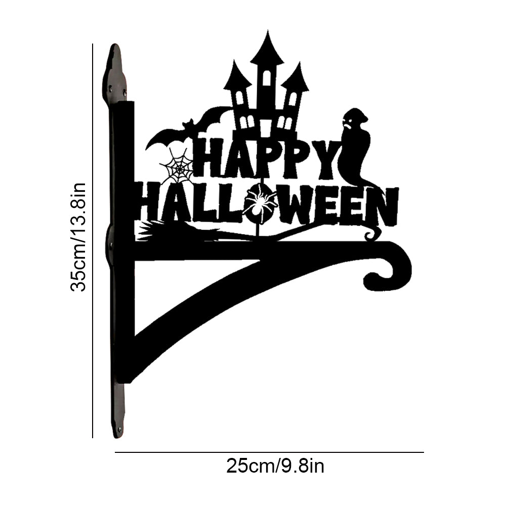Fröhlicher Halloween Metall Pflanzenständer mit Hängebügel
