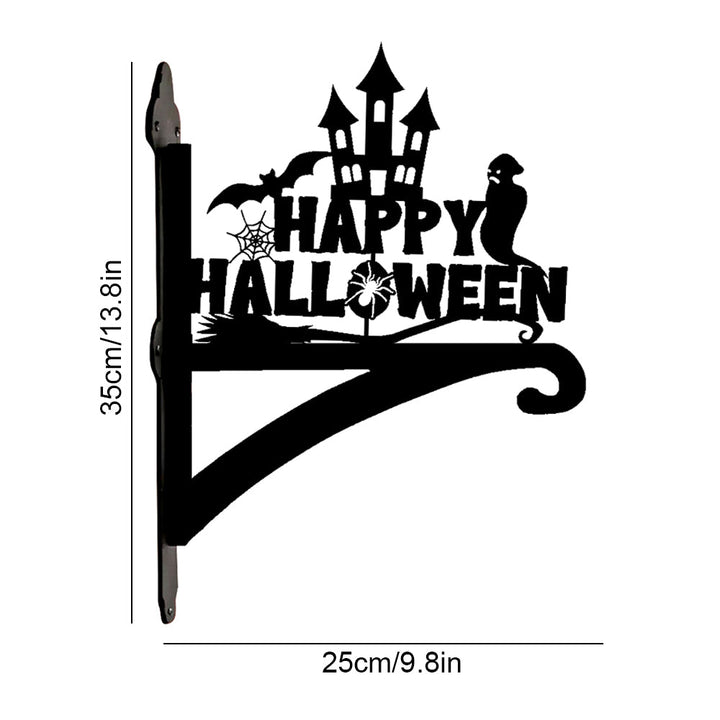 Fröhlicher Halloween Metall Pflanzenständer mit Hängebügel