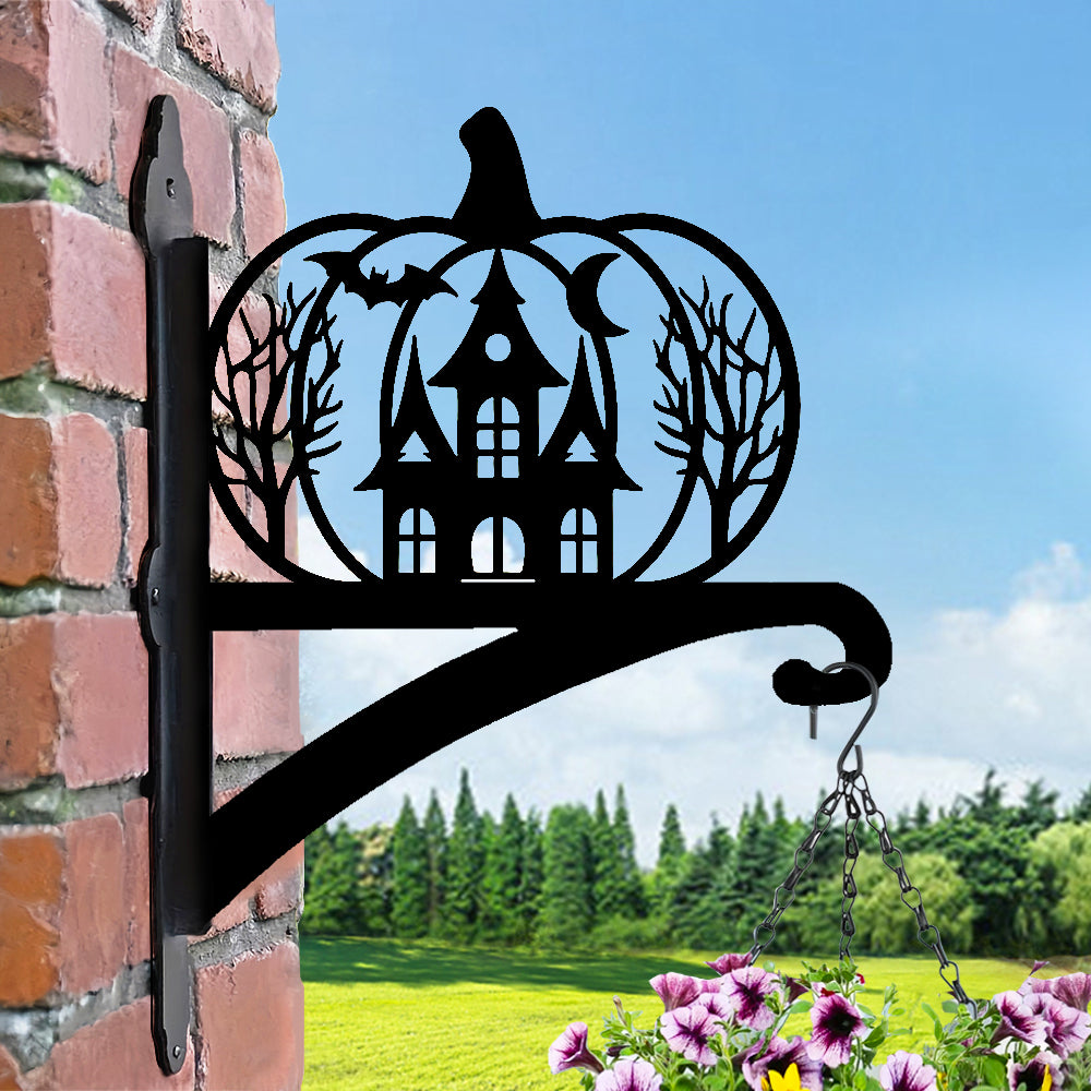 Metall Pflanzenständer mit Kürbis Schloss Design