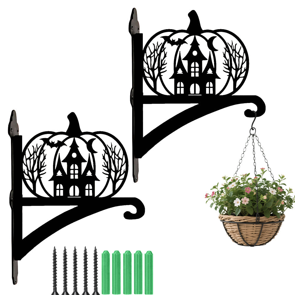 Metall Pflanzenständer mit Kürbis Schloss Design