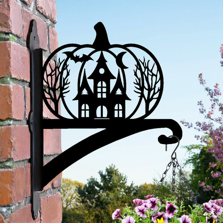 Metall Pflanzenständer mit Kürbis Schloss Design
