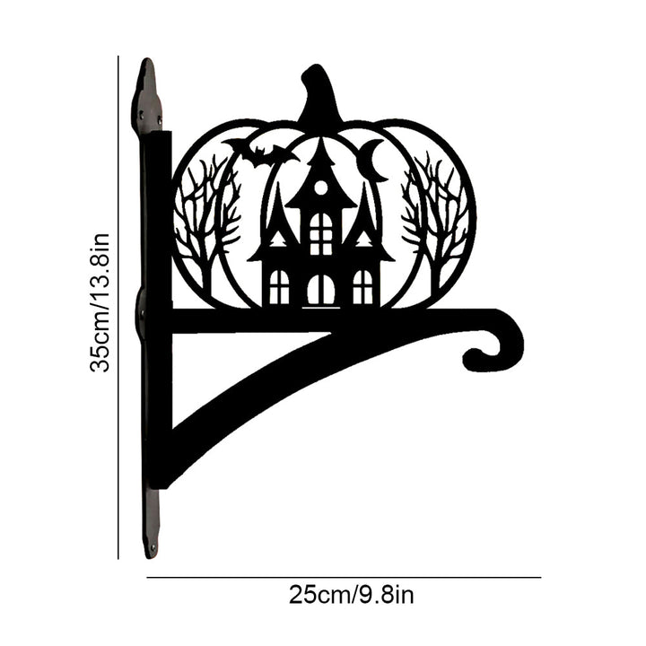 Metall Pflanzenständer mit Kürbis Schloss Design