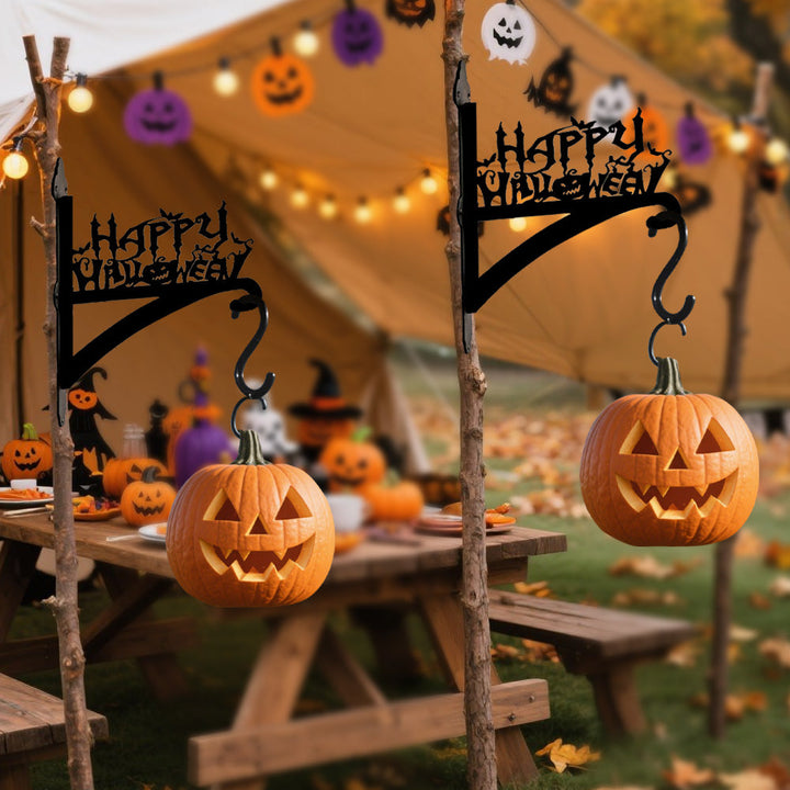 Fröhlicher Halloween Metall Pflanzenständer mit Hängebügel