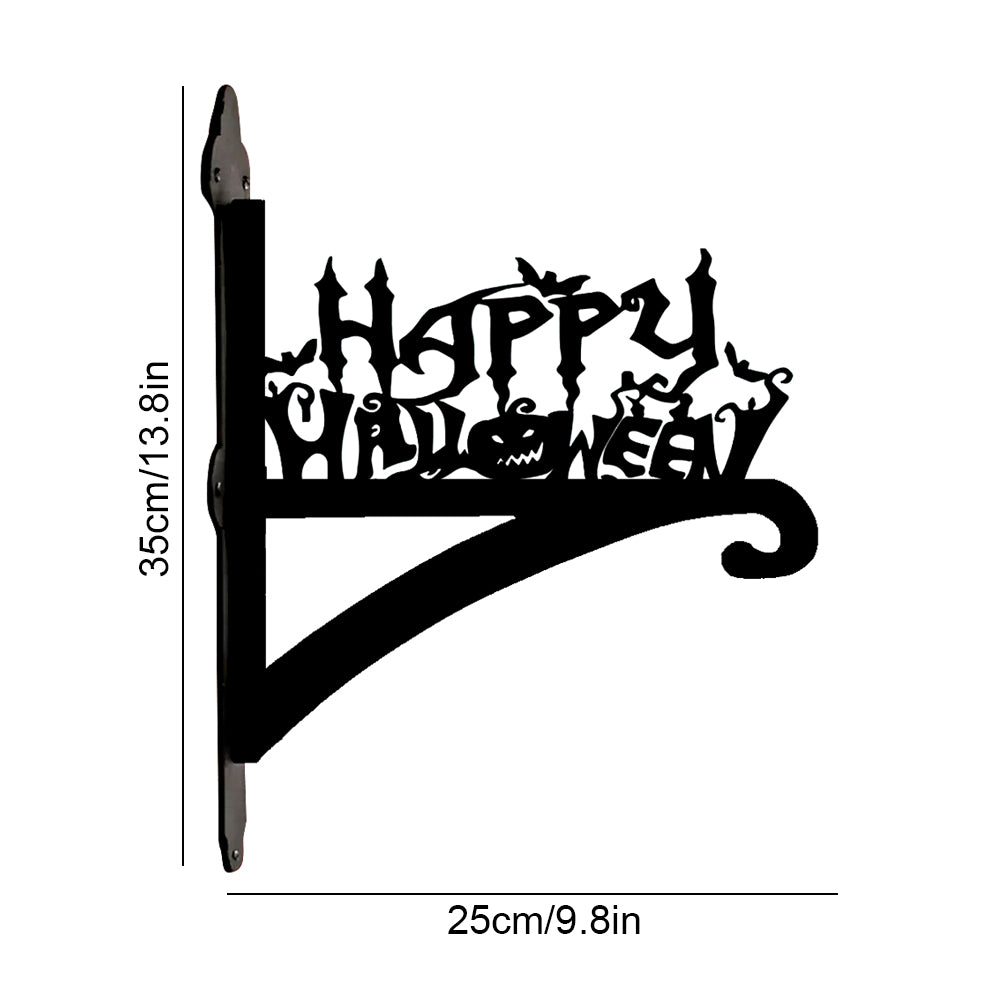 Fröhlicher Halloween Metall Pflanzenständer mit Hängebügel