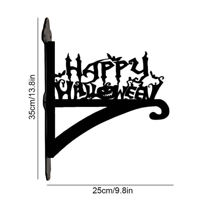 Fröhlicher Halloween Metall Pflanzenständer mit Hängebügel