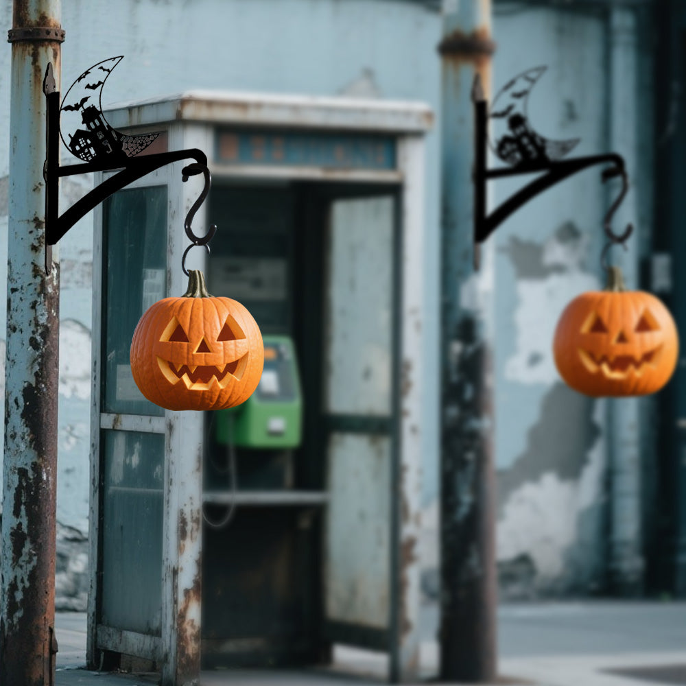 Halloween Metall Mond Pflanzenständer mit Hängebügel