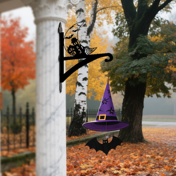 Halloween Metall Mond Pflanzenständer mit Hängebügel