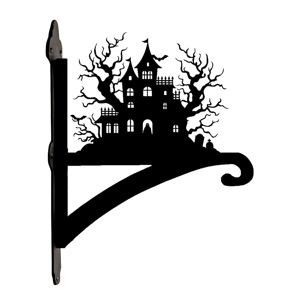 Halloween Schloss Metall Pflanzenständer mit Hängebügel
