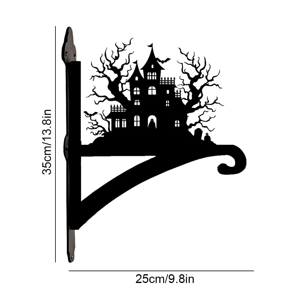 Halloween Schloss Metall Pflanzenständer mit Hängebügel