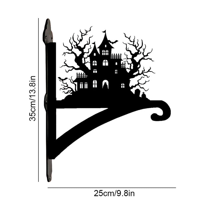 Halloween Schloss Metall Pflanzenständer mit Hängebügel