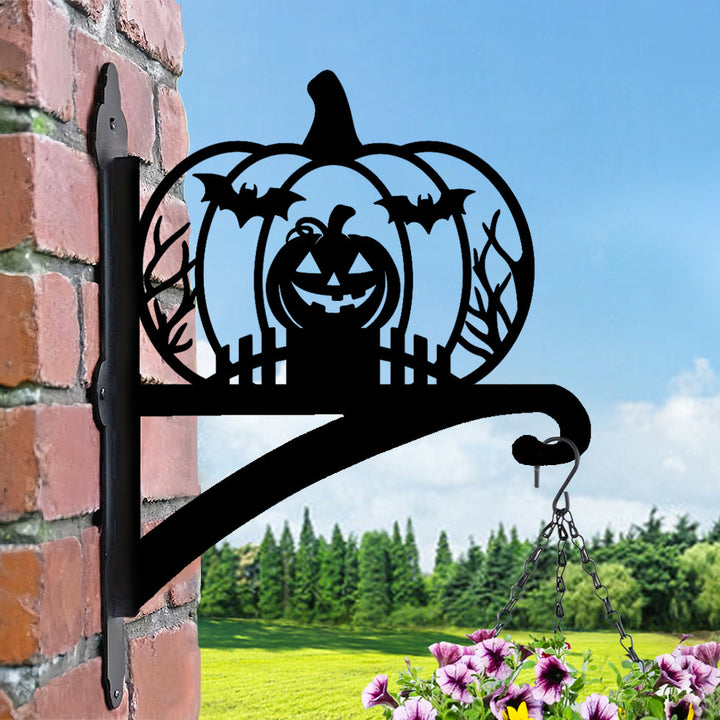Halloween Kürbis Metall Pflanzenständer mit Hängebügel