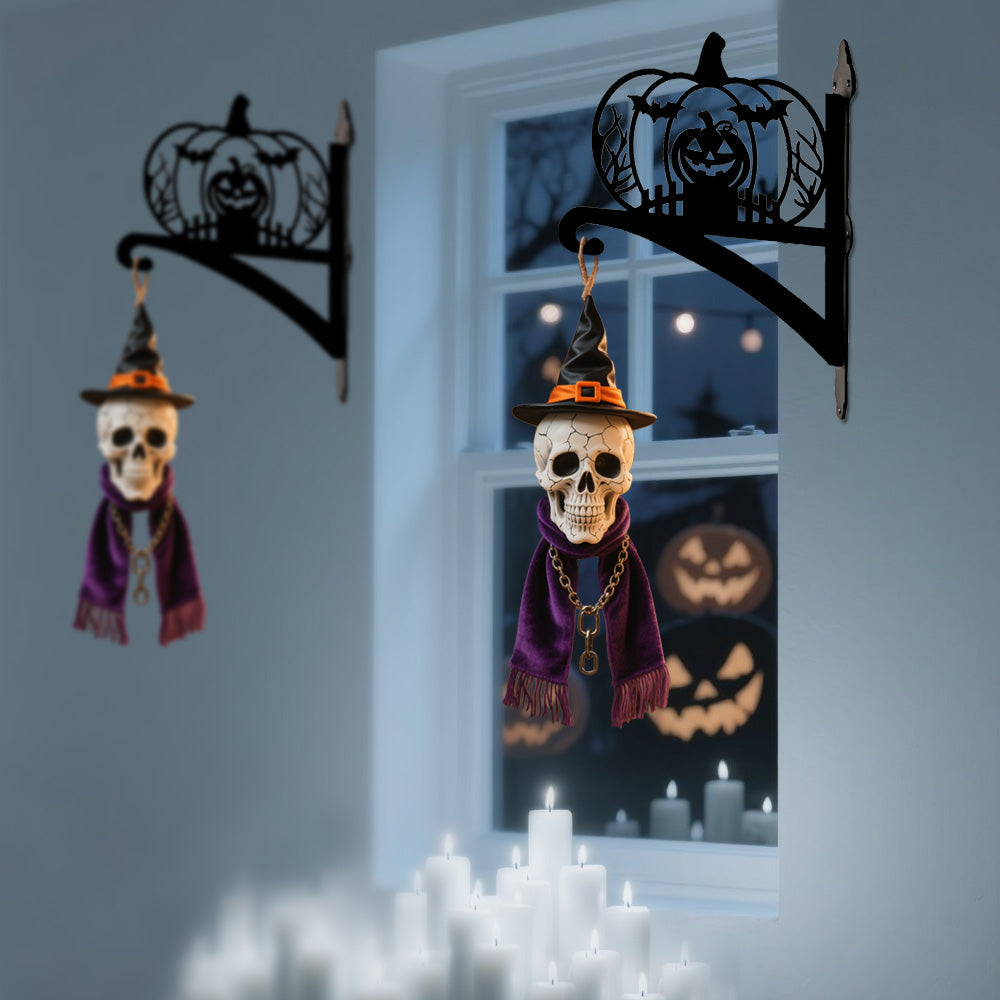 Halloween Kürbis Metall Pflanzenständer mit Hängebügel
