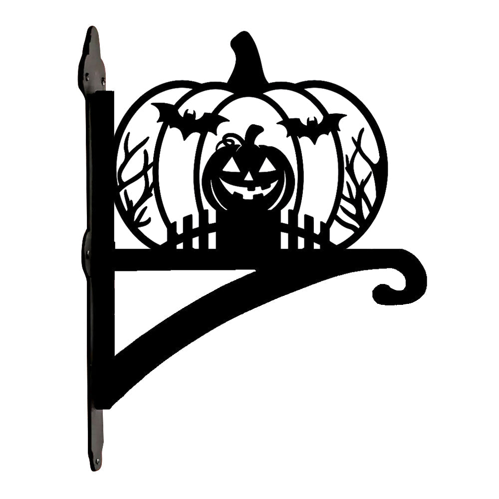 Halloween Kürbis Metall Pflanzenständer mit Hängebügel