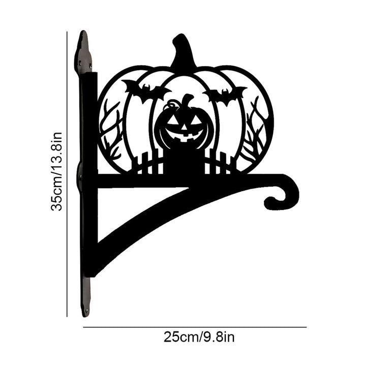 Halloween Kürbis Metall Pflanzenständer mit Hängebügel