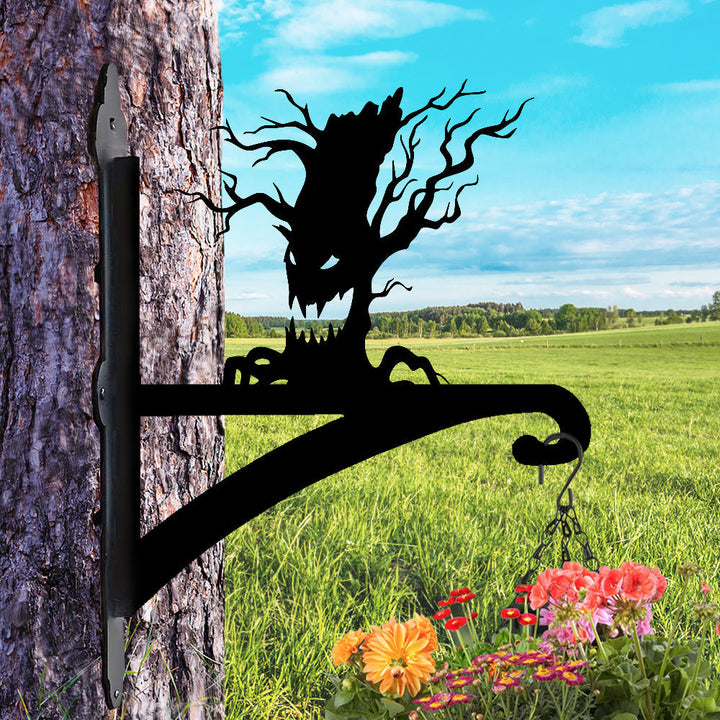 Halloween Baum Metall Pflanzenständer mit Hängebügel