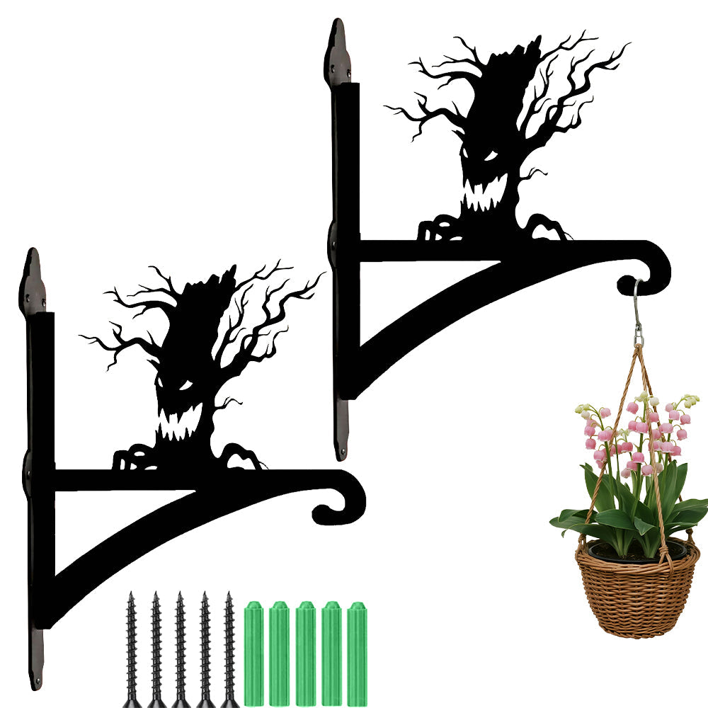 Halloween Baum Metall Pflanzenständer mit Hängebügel