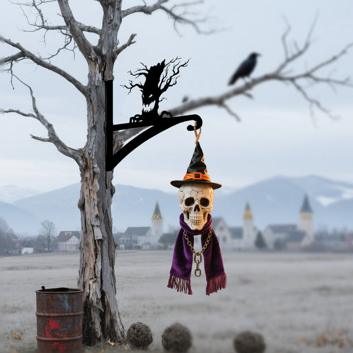 Halloween Baum Metall Pflanzenständer mit Hängebügel