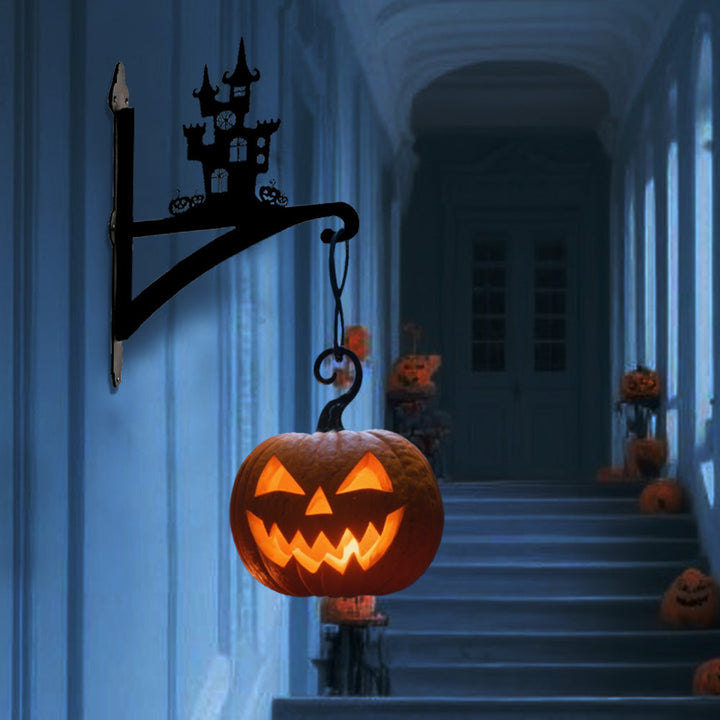 Halloween Spukhaus Metall Pflanzenständer mit Hängebügel