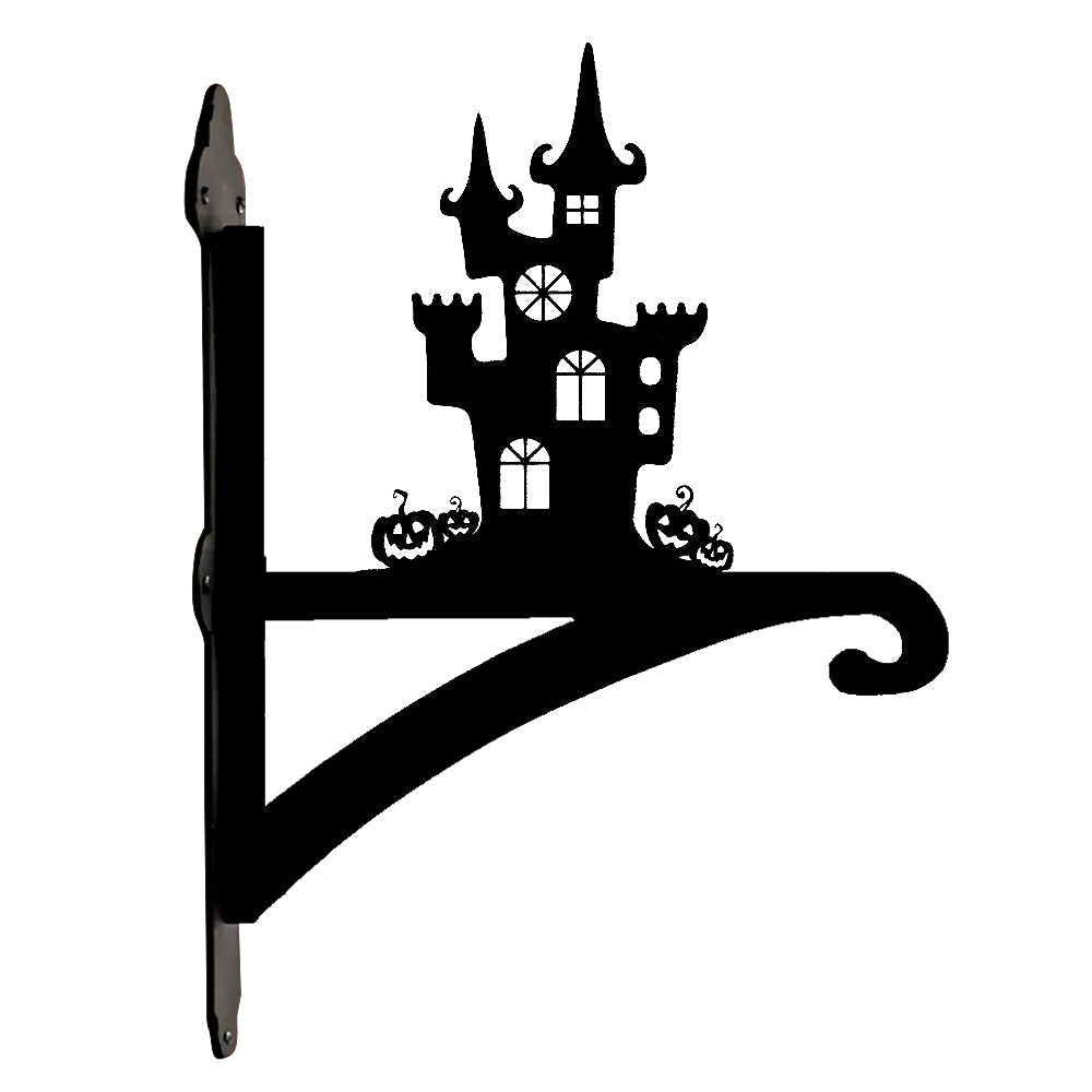 Halloween Spukhaus Metall Pflanzenständer mit Hängebügel