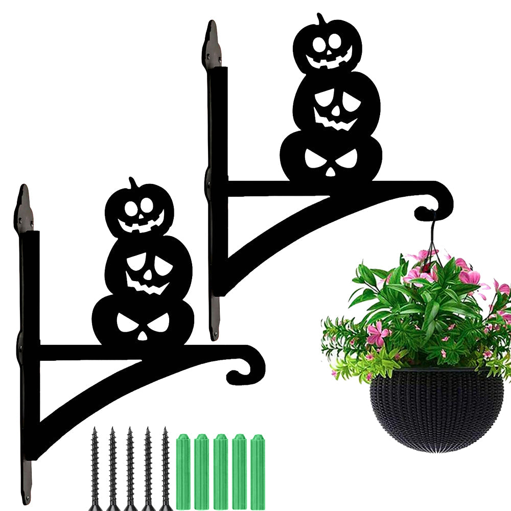 Metall Pflanzenständer mit Kürbis-Motiv für Halloween