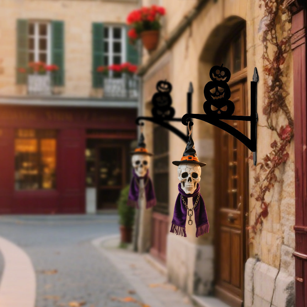 Metall Pflanzenständer mit Kürbis-Motiv für Halloween