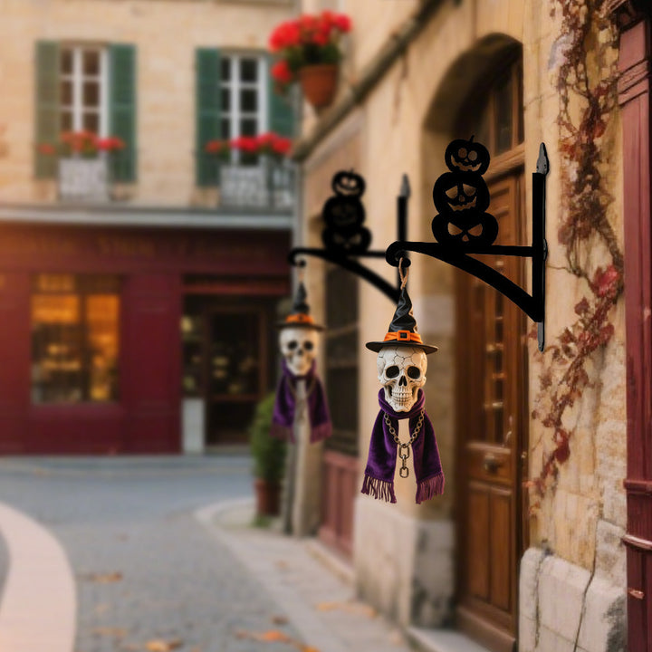 Metall Pflanzenständer mit Kürbis-Motiv für Halloween