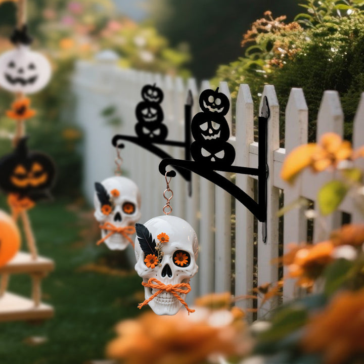 Metall Pflanzenständer mit Kürbis-Motiv für Halloween