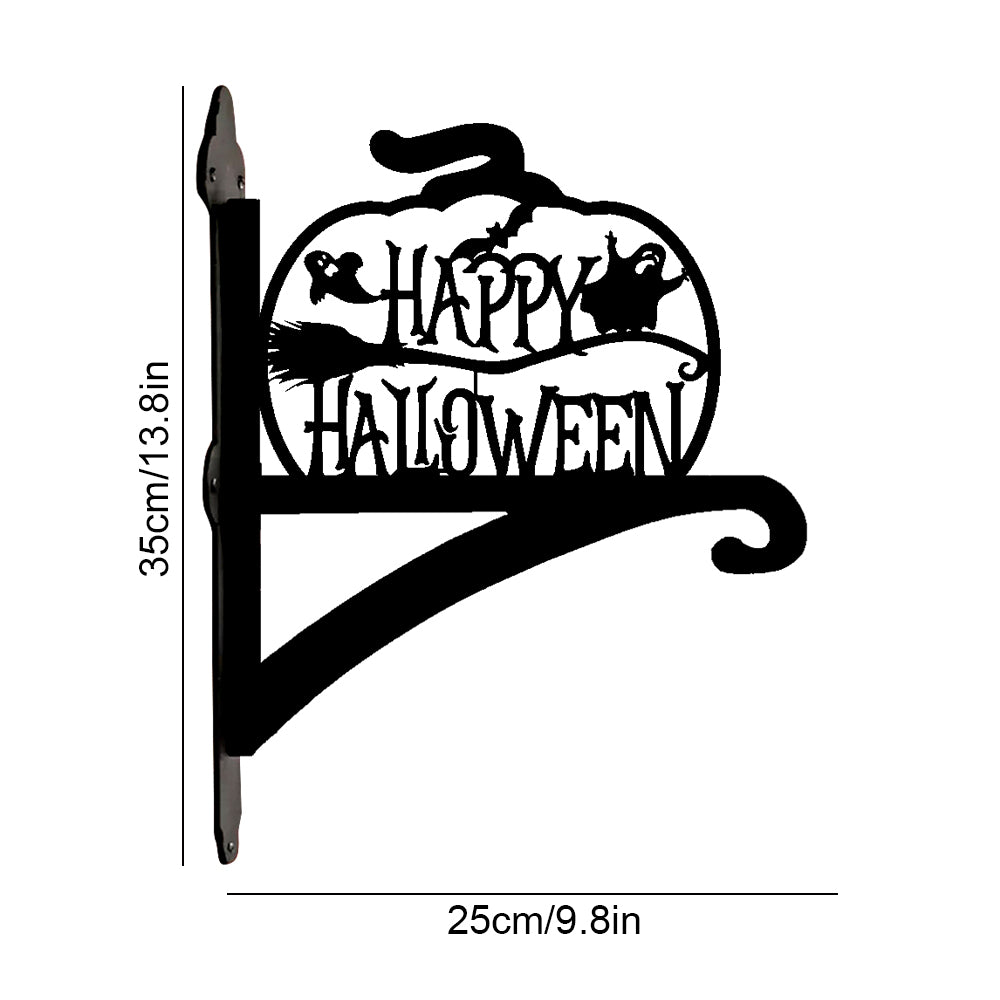 Fröhlicher Halloween Metall Pflanzenständer mit Hängebügel