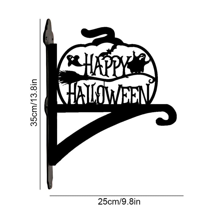 Fröhlicher Halloween Metall Pflanzenständer mit Hängebügel