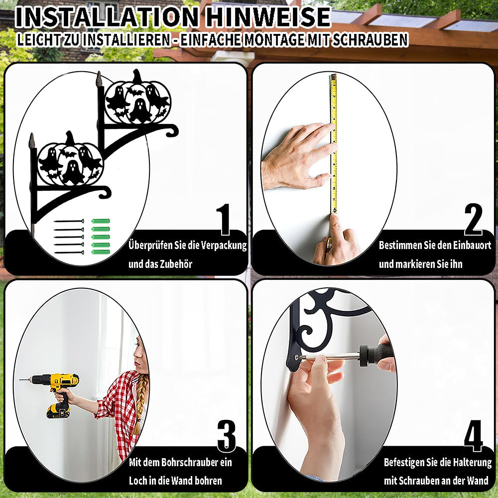 Metall Pflanzenständer mit Kürbisgeist Design
