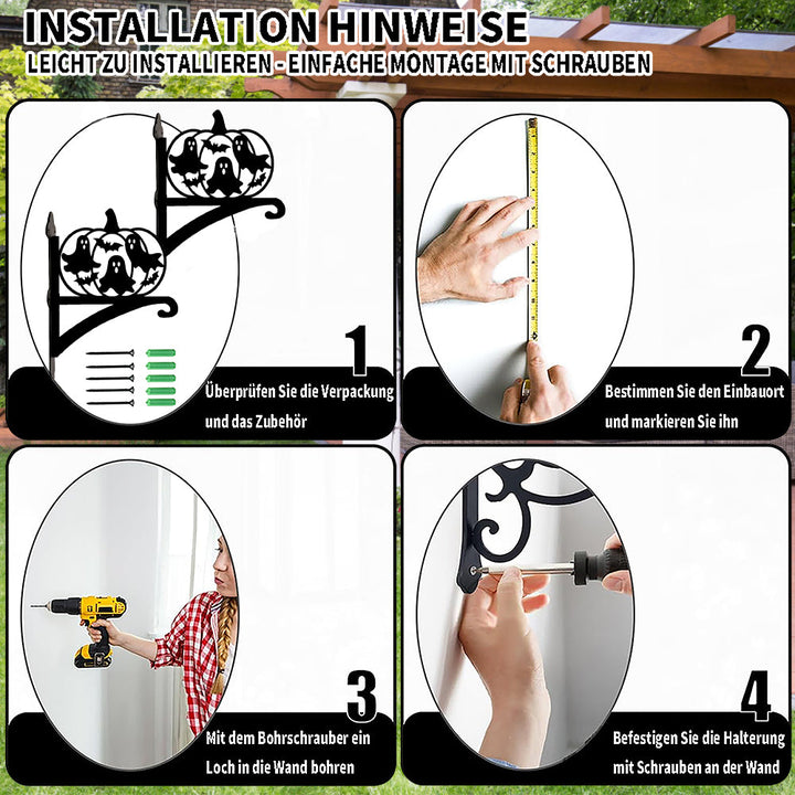 Metall Pflanzenständer mit Kürbisgeist Design