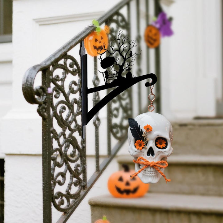 Halloween Metall Pflanzenständer mit Baum-Hängebügel