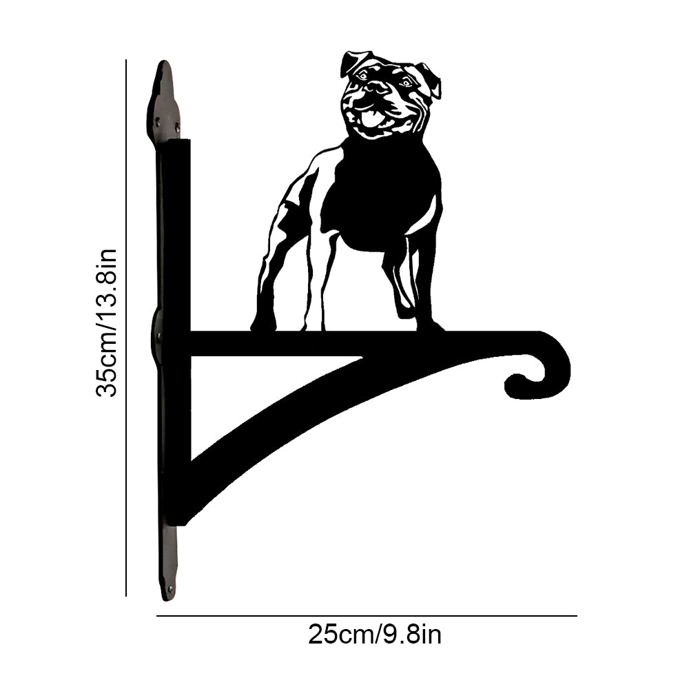 Metall Pflanzenständer mit hängender Halterung im Staffordshire Bull Terrier Design