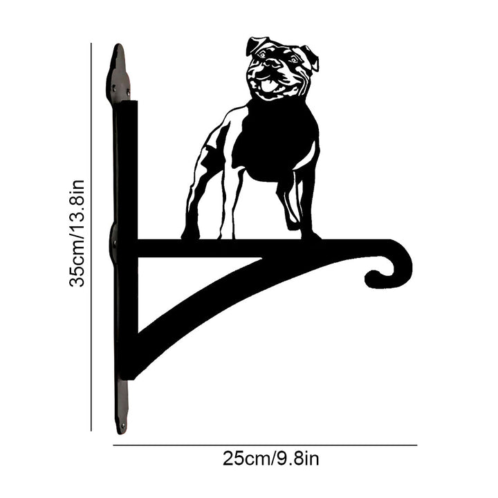 Metall Pflanzenständer mit hängender Halterung im Staffordshire Bull Terrier Design