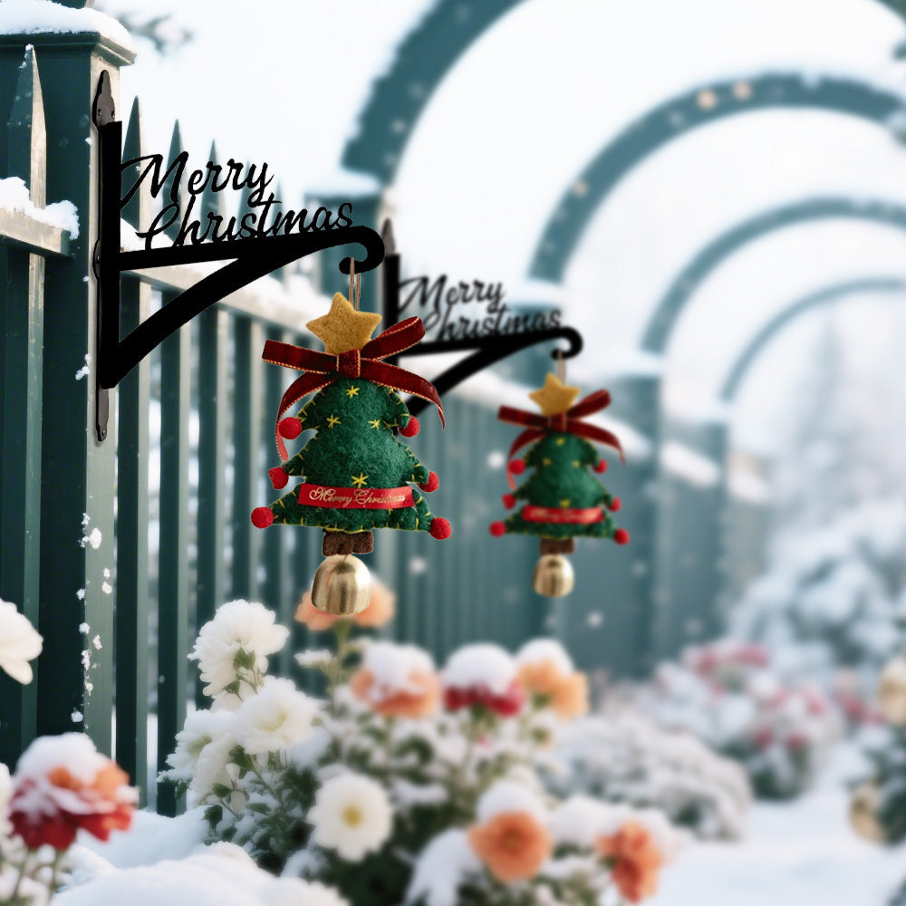 Metall Pflanzenständer mit Hängebügel - Frohe Weihnachten