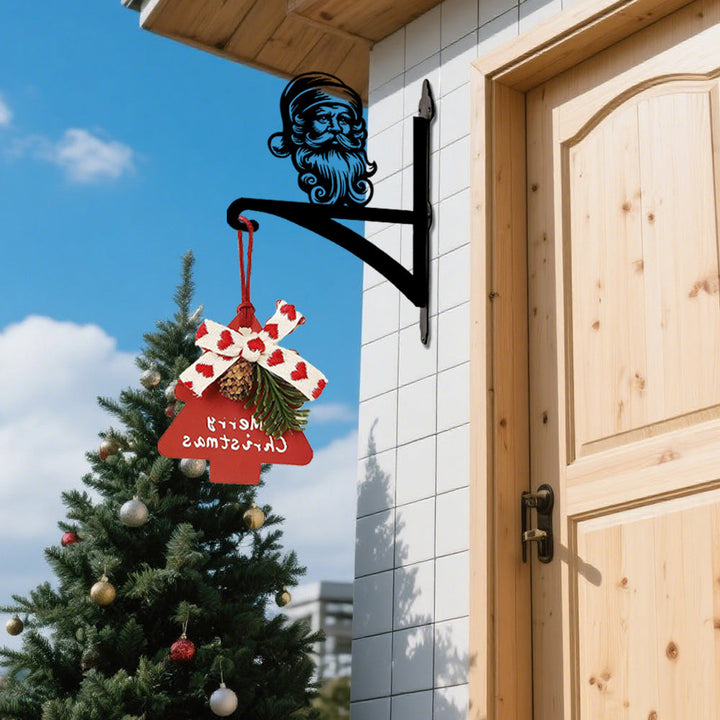 Metall Pflanzenständer mit Weihnachtsmann-Hängebügel