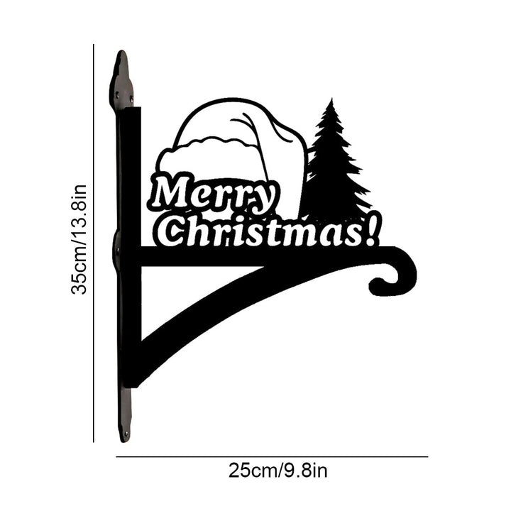 Metall Pflanzenständer mit Weihnachtsbaum-Design - Frohe Weihnachten Hängebügel